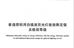 GB 19044-2013 普通照明用自镇流荧光灯能效限定值及能效等级
