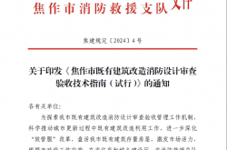 焦建规定〔2024〕4号 关于印发《焦作市既有建筑改造消防设计审查验收技术指南 （试行）》的通知