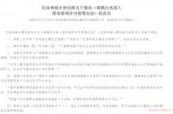 住房和城乡建设部关于修改《城镇污水排入 排水管网许可管理办法》的决定（2022年12月1日中华人民共和国住房和城乡建设部令第56号公布　自2023年2月1日起施行）
