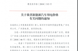 关于我省新能源汽车用电价格有关问题的通知（粤发改价格〔2018〕313号）